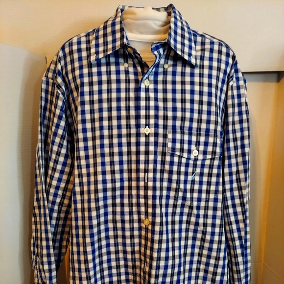 Nautica Other - Nautica Vintage  Men Size Medium Blue Plaid LS Button Up Shirt